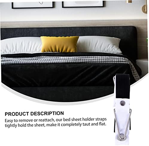 4Pcs Adjustable Bed Sheet Clips with Metal Buckle