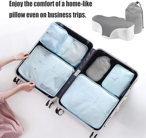 Bespilow Memory Foam Neck Pillow for Travel and Camping