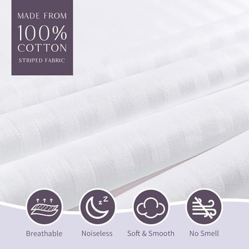 FAUNNA 4 Pack Cotton Pillow Protectors 1 Piece Mulberry Silk Pillow Case