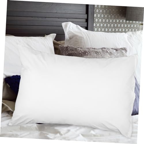 4PCS Waterproof Pillowcase Covers Standard Size White Linen Polyester