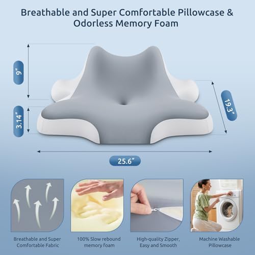 DONAMA Ergonomic Neck Pillow for Neck Pain Relief