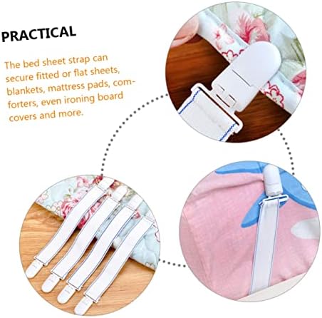 ULTECHNOVO Bed Sheet Straps 12pcs Adjustable Heavy Duty Fasteners