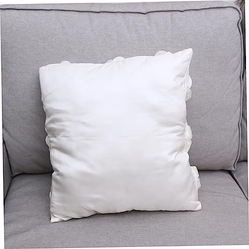 Soft Rose Embroidered Throw Pillow Cover Case