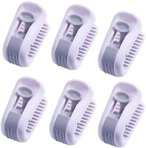 6 Pcs Plastic Quilt Holder Clips for Quilts Curtains Purple