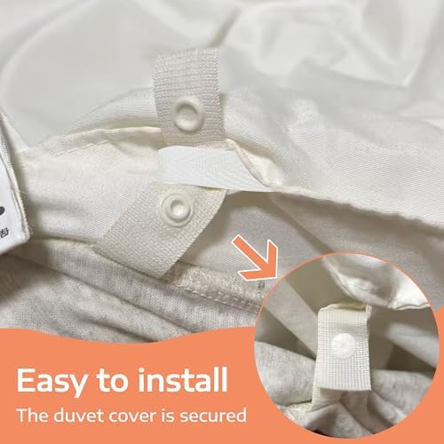 Varpotle Duvet Clips Kit 8pcs White Thread Fasteners