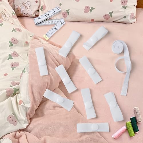 Varpotle Duvet Clips Kit 8pcs White Thread Fasteners