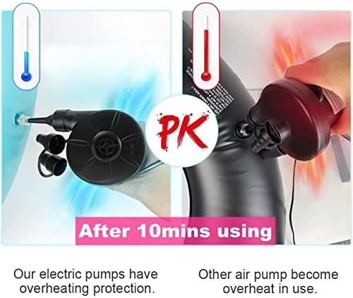 WEEFEESTAR 130W Electric Air Pump with 3 Nozzles