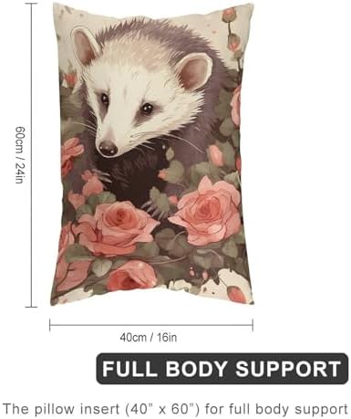 VFMNT Pillowcase Opossum and Roses Throw Cover