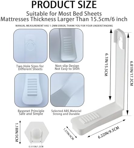 BADAO Bed Sheet Holder Clips 8PCS Secure Durable