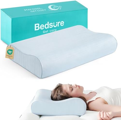 Bedsure Memory Foam Neck Support Pillow for Cervical Relief