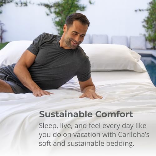 Cariloha Classic 4-Piece Twill Sheet Set Ivory Full 1