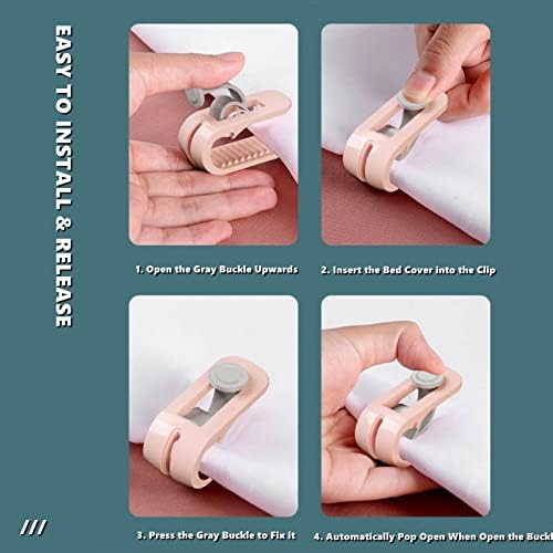 Chchmu Duvet Cover Clip 12 Pcs No Pins Anti-Movement Fasteners