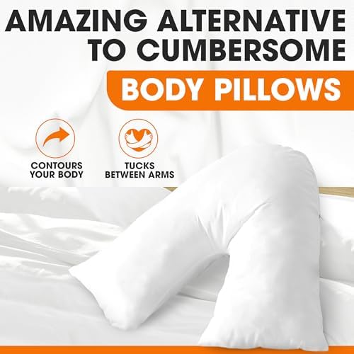 Cheer Collection V-Shaped Body Pillow for Side Sleepers and Pregnancy