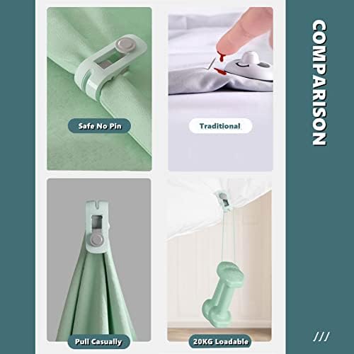 Chchmu Duvet Cover Clip 12 Pcs No Pins Anti-Movement Fasteners