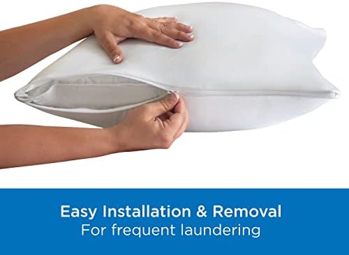 AllerEase Maximum Allergen Barrier Pillow Protector King Size 2 Pack