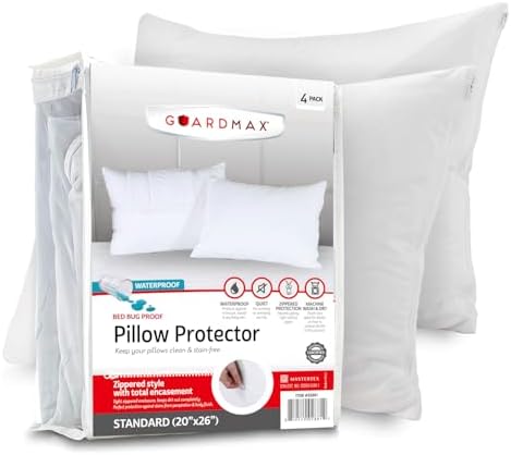 Guardmax Jersey Knitted Pillow Protector - 4 Pack 20x26 Size