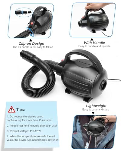 VEBESYET 4 Nozzle Electric Air Pump for Inflatables