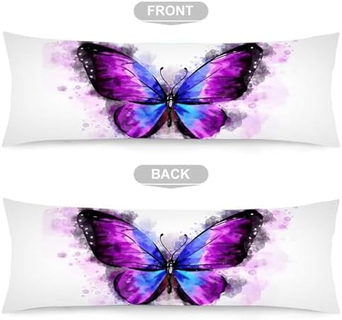 TOKILIAR Butterfly Pillow Cover 20x54 White Blue