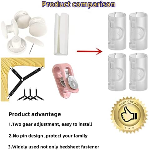 20PCS Adjustable Bed Sheet Clips Holder for Mattress and Duvet Fasteners
