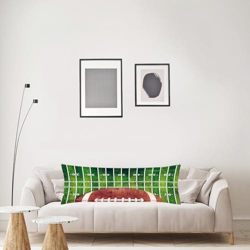 DINJUNA Football Field Pillow Cover 20x54 Inches