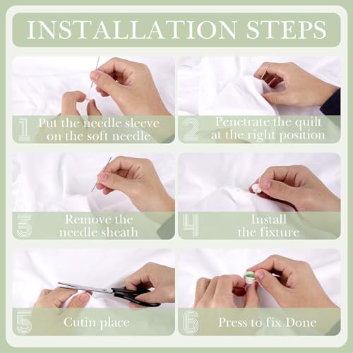 Adorila Duvet Clips 32 Sets Light Green