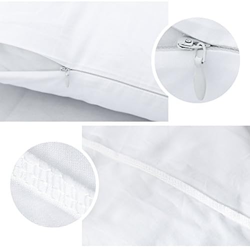 CAROMIO 4-Pack Zippered Pillow Protectors 1