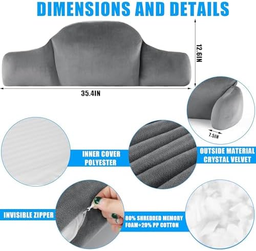 MABOZOO Recliner Lumbar Support Pillow Grey