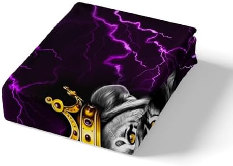 Castle Fairy 3D Lion Microfiber Sheet Set Twin Size Purple Neon