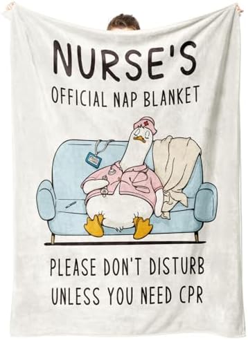 Thoughtful Nurse Gifts for Women Men - Soft Flannel Blanket