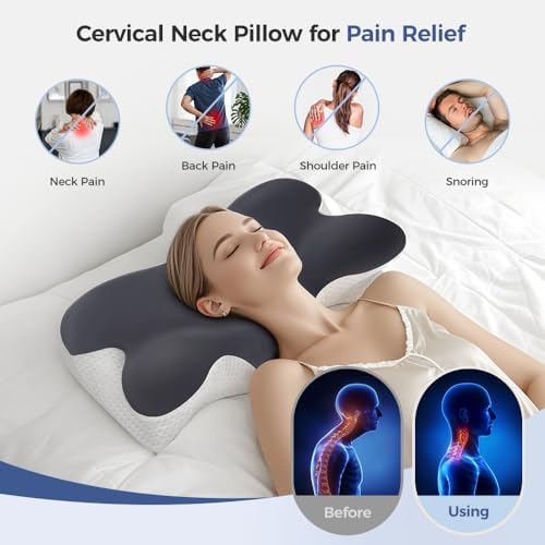 Jpoht Neck Pillow for Pain Relief and Sleep Comfort