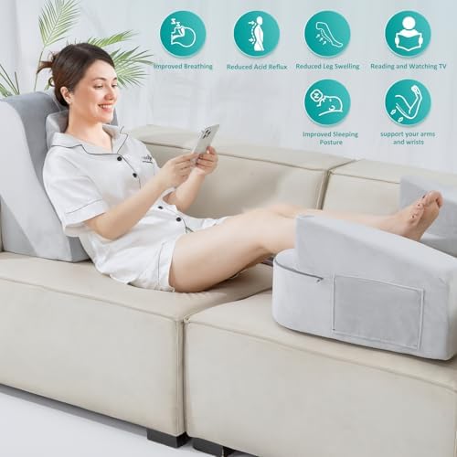 NHX Reading Pillow Set with Back Support and Laptop Desk