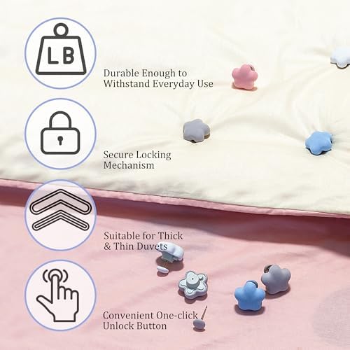 6 pcs Star Shaped Duvet Clips for Comforter and Duvet Cover