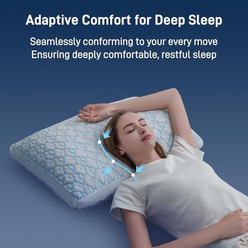 Lyralith Shredded Memory Foam Cooling Pillow Queen Size