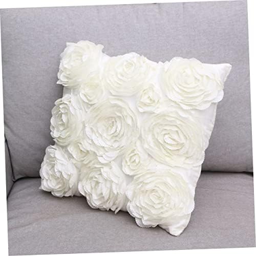 HONMEET 3D Rose Throw Pillow Covers with Invisible Zipper