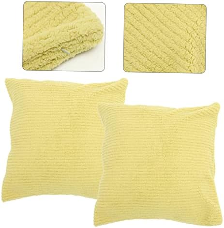 PRETYZOOM 2PCS Plush Corn Cob Throw Pillow Covers