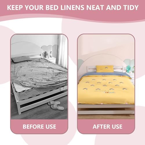 30 PCS Bed Sheet Grippers Duvet Clips Office Paper Clips PinkBlue