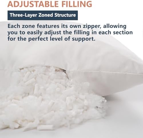 Talatex Premium Latex Body Pillow with 3 Compartments