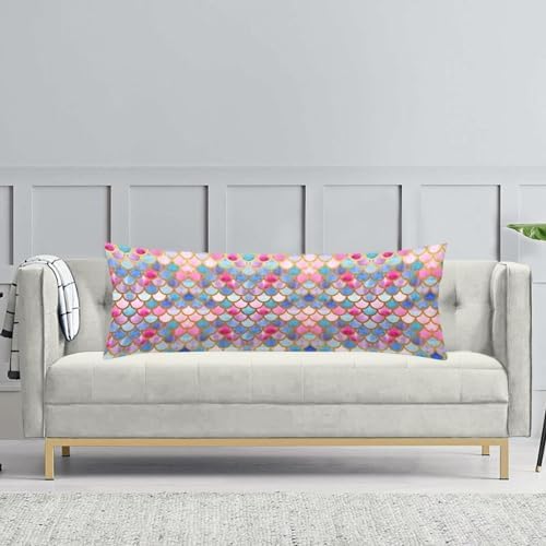 Blue Pink Body Pillow Cover with Zipper Decorative