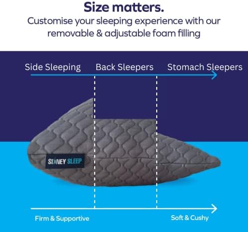 Sidney Sleep Pillow for Side and Back Sleepers - Adjustable and Customizable