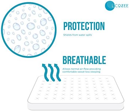 Waterproof Zippered Mattress Encasement - Breathable Full Size Protector by LCOZEE