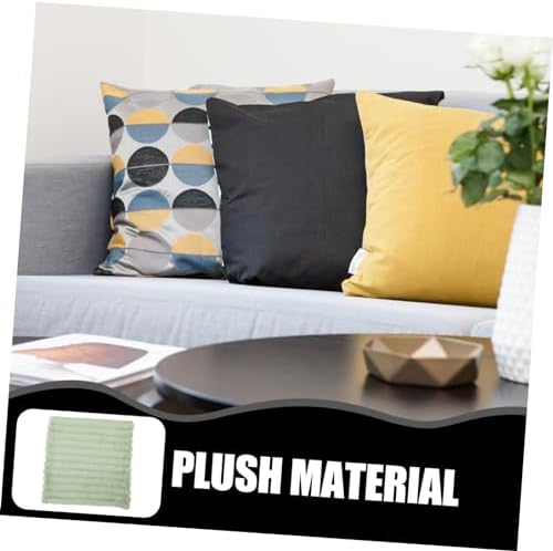 Garneck Square Plush Throw Pillow Case with Faux Rabbit Fur Design