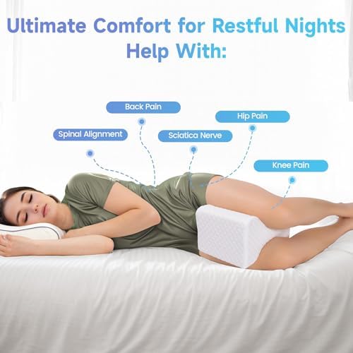 CloudBliss Cooling Knee Pillow for Side Sleepers 1
