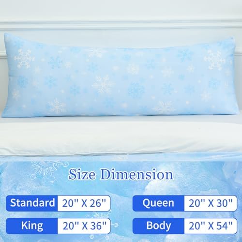 HCORA Cooling Body Pillow Case - Double-Sided Floral Design