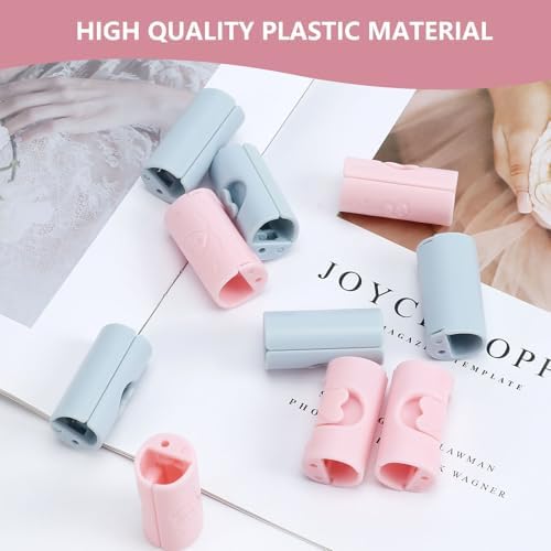 30 PCS Bed Sheet Grippers Duvet Clips Office Paper Clips PinkBlue