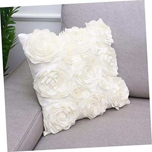 HONMEET 3D Rose Throw Pillow Covers with Invisible Zipper