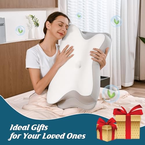 HAMYODO Ergonomic Neck Pillow with Cooling Memory Foam