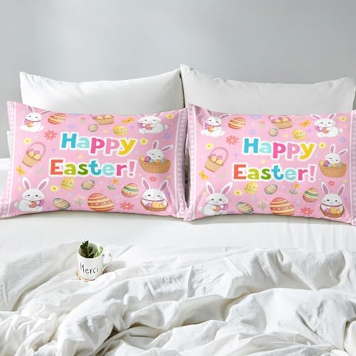 Castle Fairy Happy Easter Fitted Sheet Set Twin Size