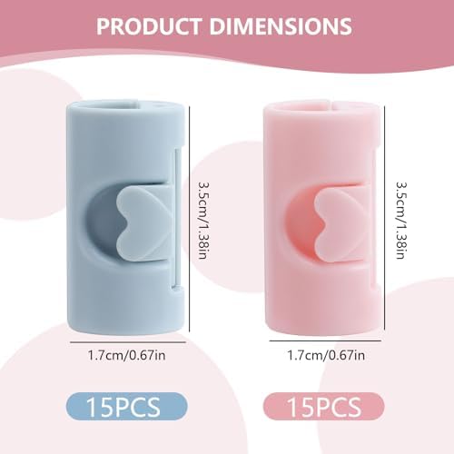 30 PCS Bed Sheet Grippers Duvet Clips Office Paper Clips PinkBlue