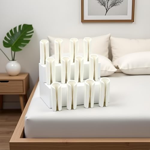 12 Pc White Sheet Grippers for Secure Bed Fit