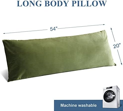 Beddream Full Body Pillow - Velvet Cover 20x54 Inch